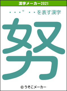 ѥ󥰥ޥの2021年の漢字メーカー結果