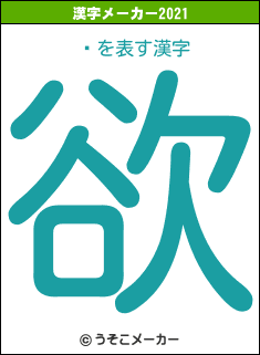 Ѳの2021年の漢字メーカー結果