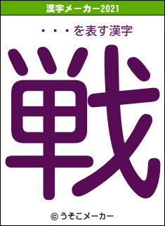 Ҥääの2021年の漢字メーカー結果