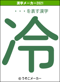 ҤȤǤの2021年の漢字メーカー結果