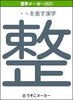 ҥ塼の2021年の漢字メーカー結果