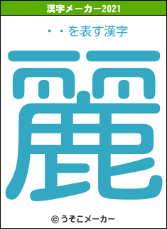 ҲǷの2021年の漢字メーカー結果