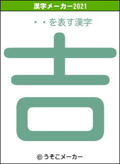 Ҳ̤の2021年の漢字メーカー結果