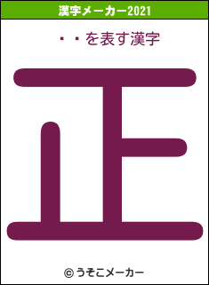 Ҷûの2021年の漢字メーカー結果