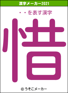 ҾϺの2021年の漢字メーカー結果