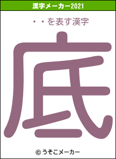 ӡ㤤の2021年の漢字メーカー結果