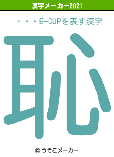 ջԥҡE-CUPの2021年の漢字メーカー結果