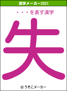 ֥ȥץの2021年の漢字メーカー結果