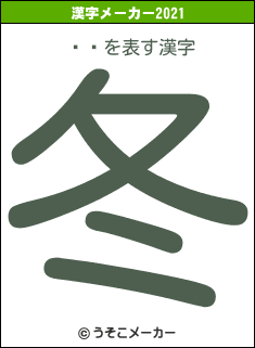 ֥ݥの2021年の漢字メーカー結果