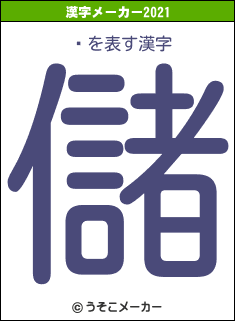 ֵの2021年の漢字メーカー結果