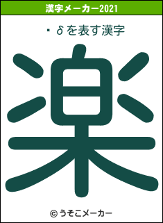 ֺδの2021年の漢字メーカー結果