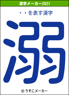 פߤの2021年の漢字メーカー結果