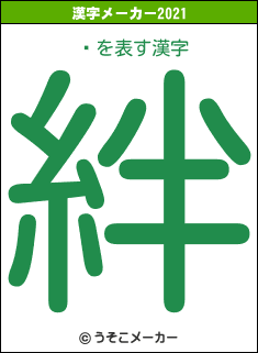 ١の2021年の漢字メーカー結果