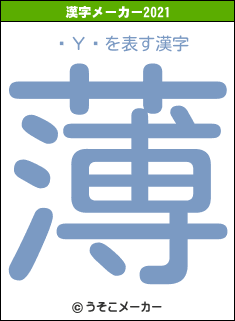 ٻΥեの2021年の漢字メーカー結果