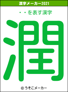ڥ졼の2021年の漢字メーカー結果