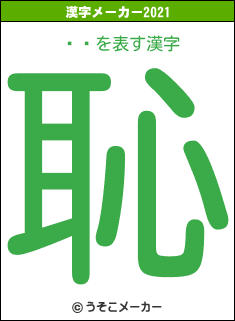 ڷȬの2021年の漢字メーカー結果