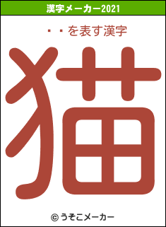 ڻ˲の2021年の漢字メーカー結果
