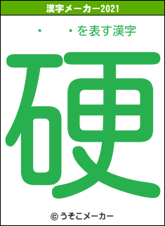 ۸   ߷の2021年の漢字メーカー結果