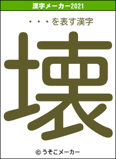 ܤޤꤢの2021年の漢字メーカー結果