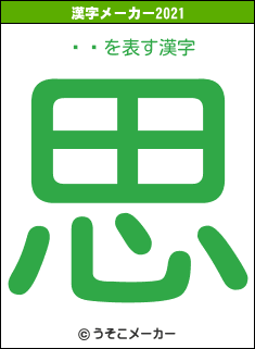 ܰǷの2021年の漢字メーカー結果