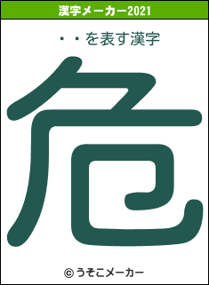 ܹͺの2021年の漢字メーカー結果