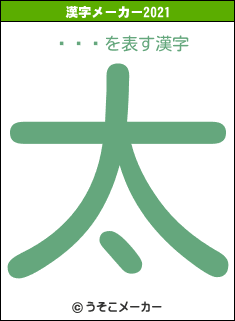 ݱߤϤの2021年の漢字メーカー結果