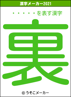 ޤ󥭥の2021年の漢字メーカー結果