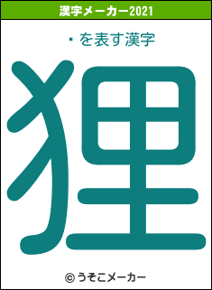 ުの2021年の漢字メーカー結果