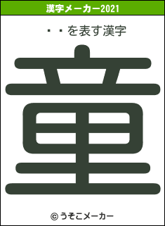 ߷㵮の2021年の漢字メーカー結果