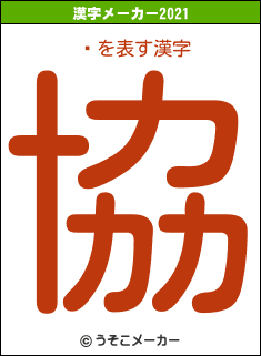 पの2021年の漢字メーカー結果