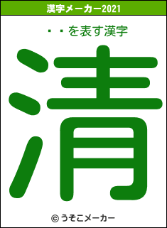 ।꡼の2021年の漢字メーカー結果