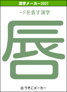 ᡦFの2021年の漢字メーカー結果