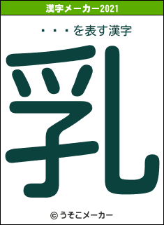 ᥤӡɥの2021年の漢字メーカー結果