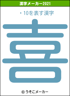 ᥷10の2021年の漢字メーカー結果