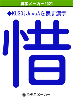 ◆KUSOjJuvuAの2021年の漢字メーカー結果
