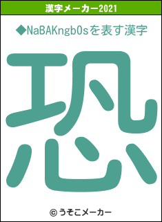 ◆NaBAKngb0sの2021年の漢字メーカー結果