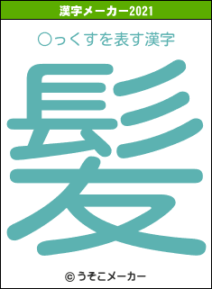 ○っくすの2021年の漢字メーカー結果