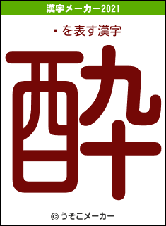 ⤳の2021年の漢字メーカー結果