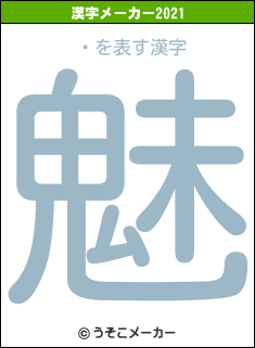 ⥳の2021年の漢字メーカー結果