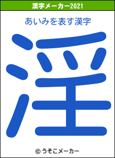 あいみの2021年の漢字メーカー結果
