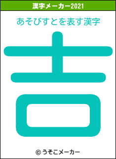 あそびすとの2021年の漢字メーカー結果