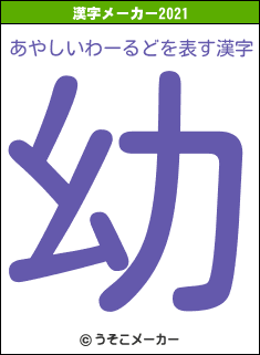 あやしいわーるどの2021年の漢字メーカー結果