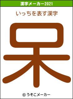 いっちの2021年の漢字メーカー結果