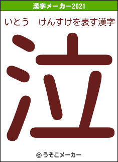 いとう　けんすけの2021年の漢字メーカー結果