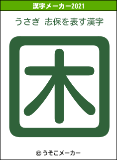 うさぎ 志保の2021年の漢字メーカー結果