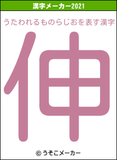 うたわれるものらじおの2021年の漢字メーカー結果