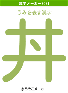 うみの2021年の漢字メーカー結果