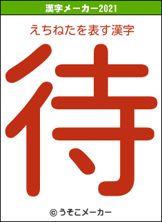 えちねたの2021年の漢字メーカー結果