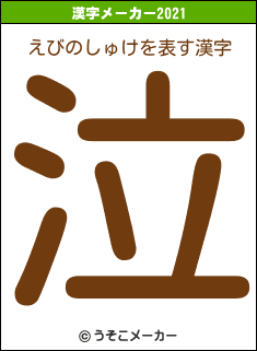 えびのしゅけの2021年の漢字メーカー結果