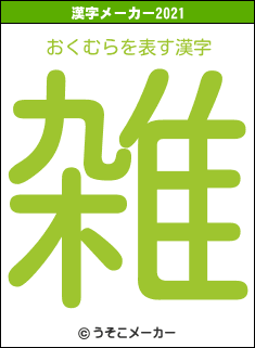 おくむらの2021年の漢字メーカー結果